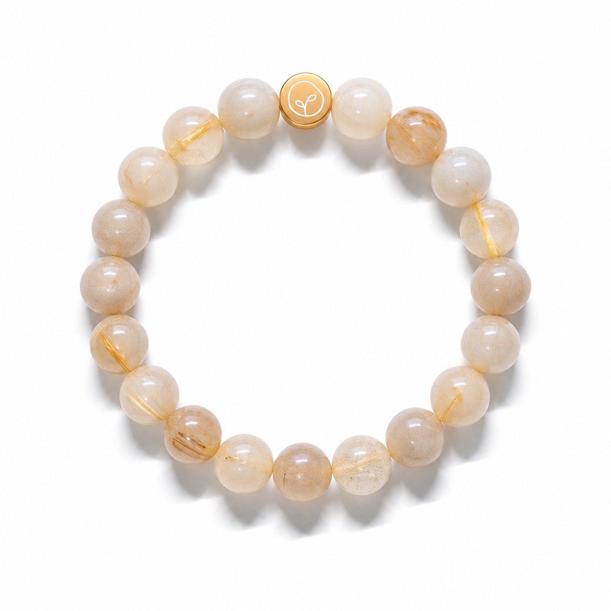 Natural Rutilated Quartz Stretch Bracelet