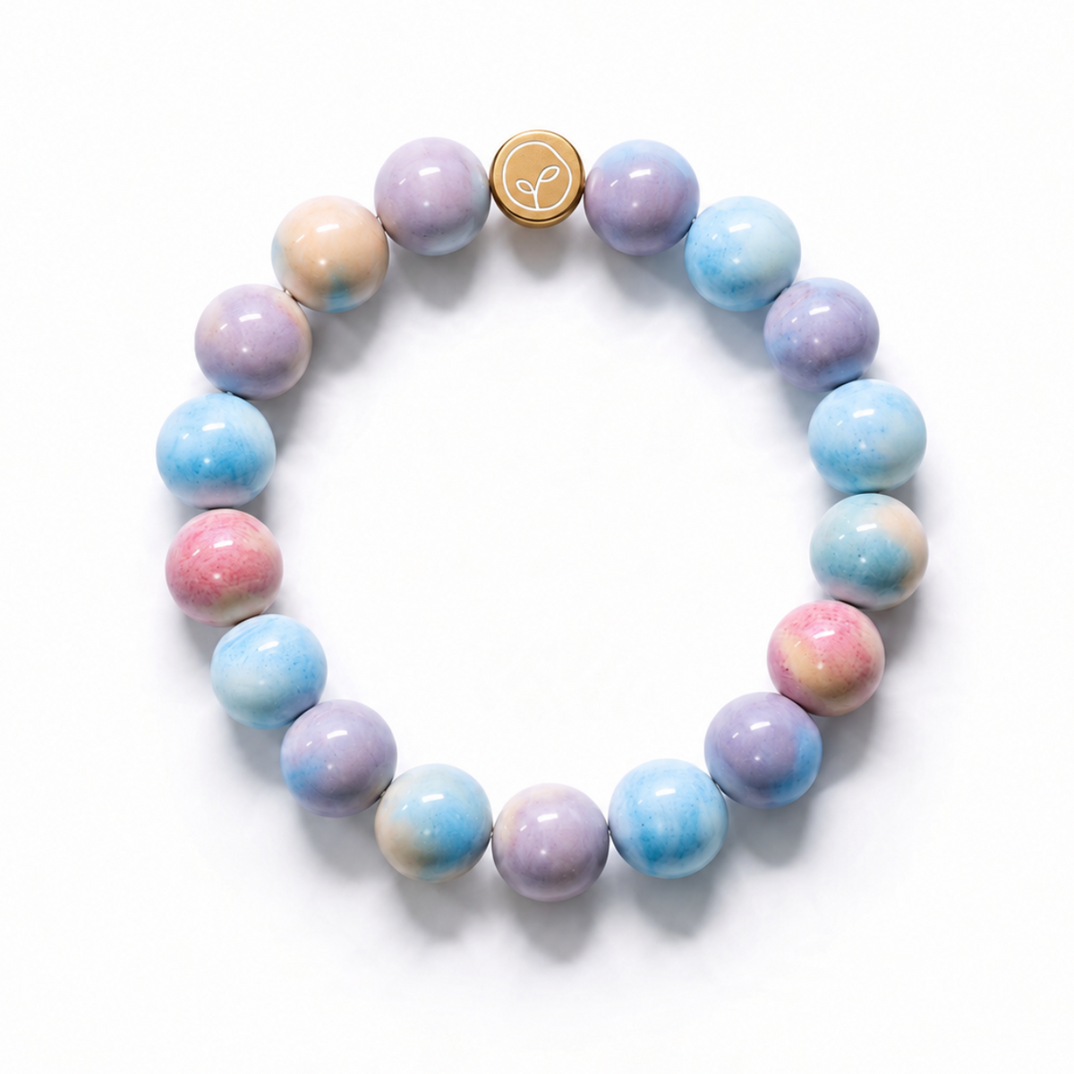 Rainbow Alashan Agate Stretch Bracelet