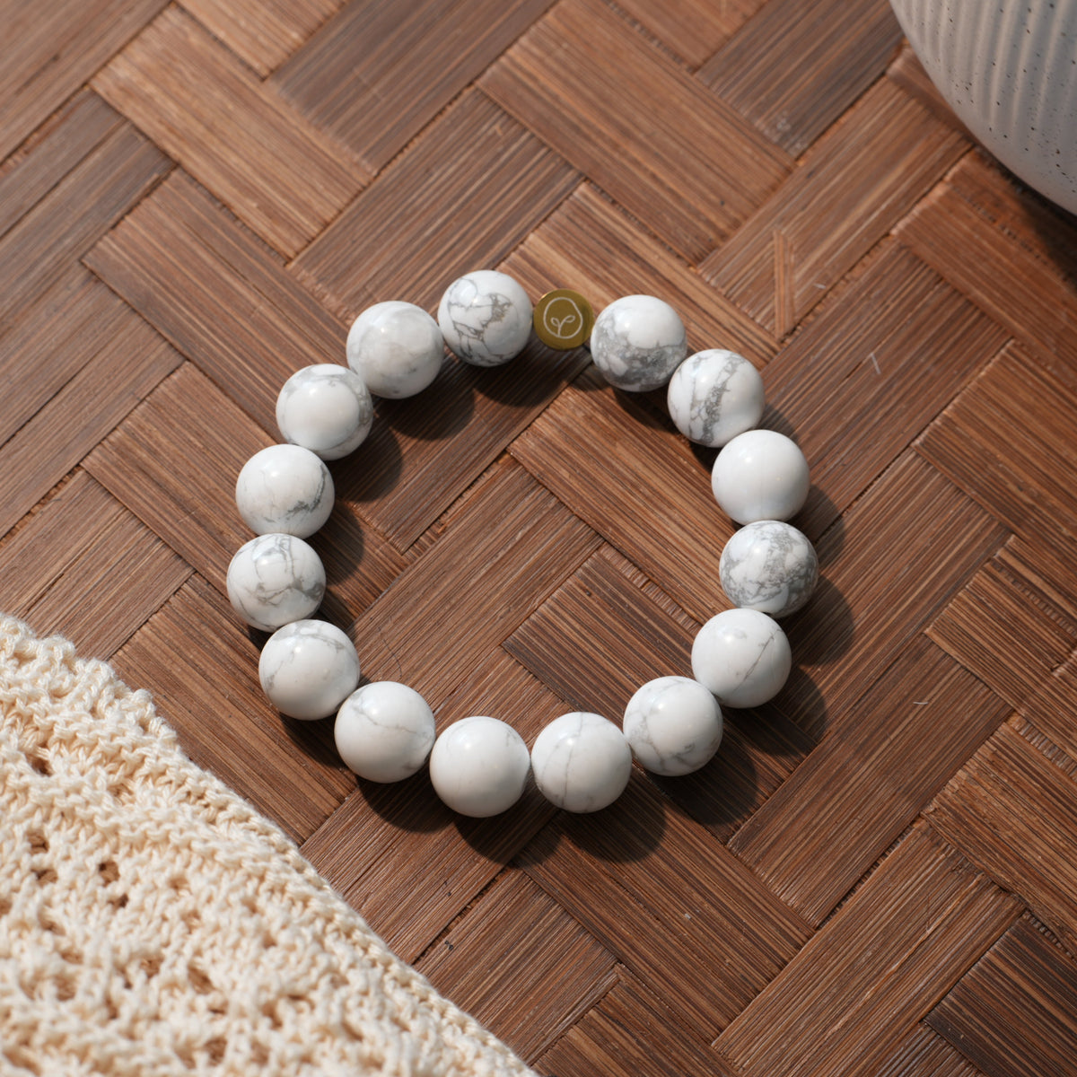 Natural Howlite Stretch Bracelet