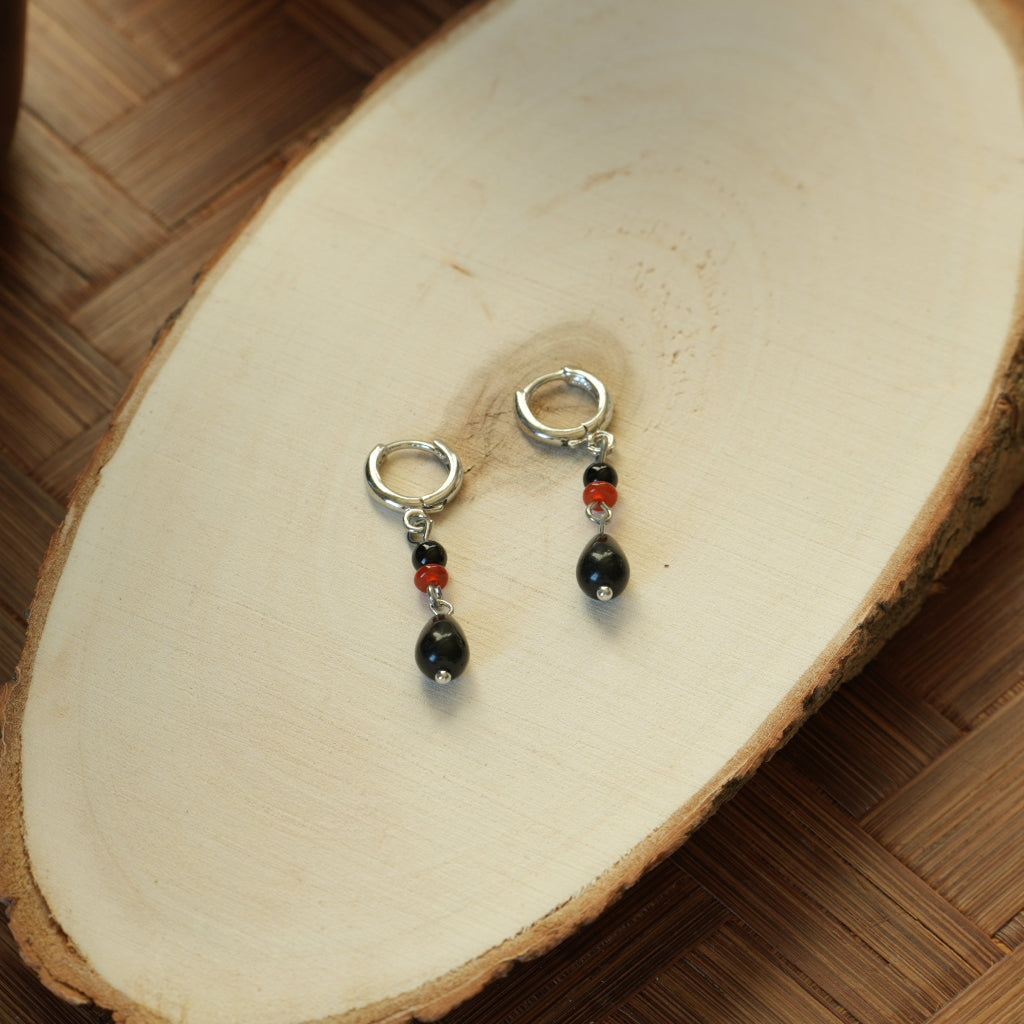 (Multiple Styles) Small Constellations - 14K Gold-Plated Natural Agate and Stone Drop Earrings