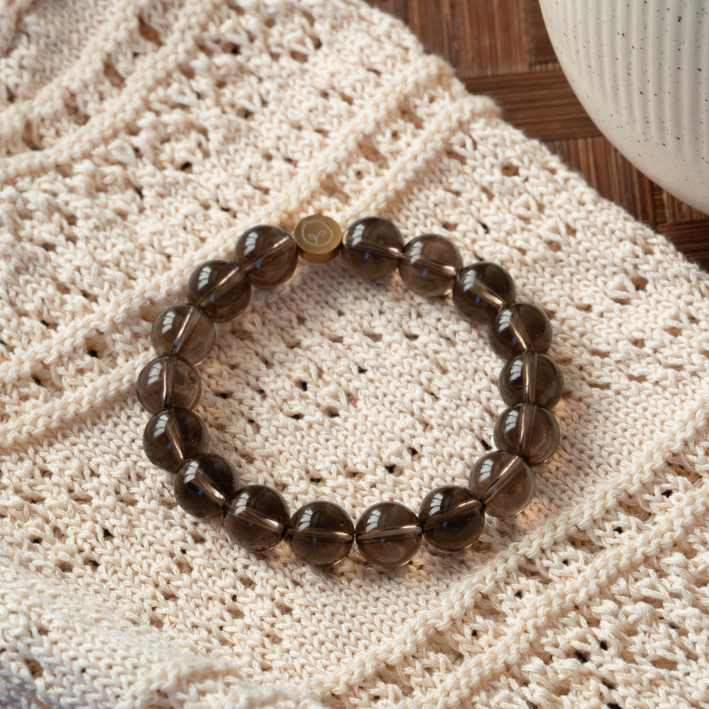 Natural Smoky Quartz Stretch Bracelet