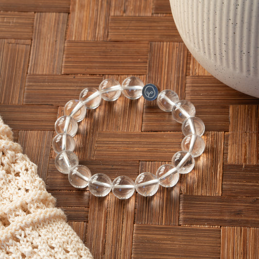 Natural Clear Quartz Stretch Bracelet