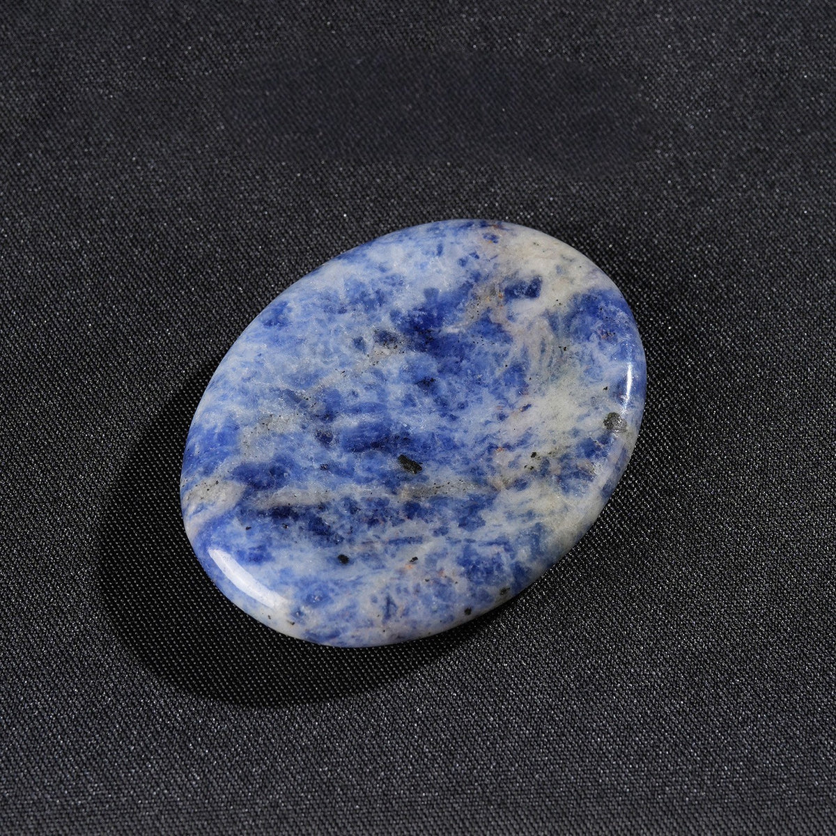 Natural Sodalite Concave Thumb Worry Stone