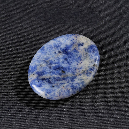 Natural Sodalite Concave Thumb Worry Stone