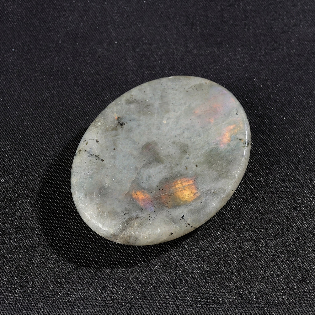 Natural Moonstone Concave Thumb Worry Stone