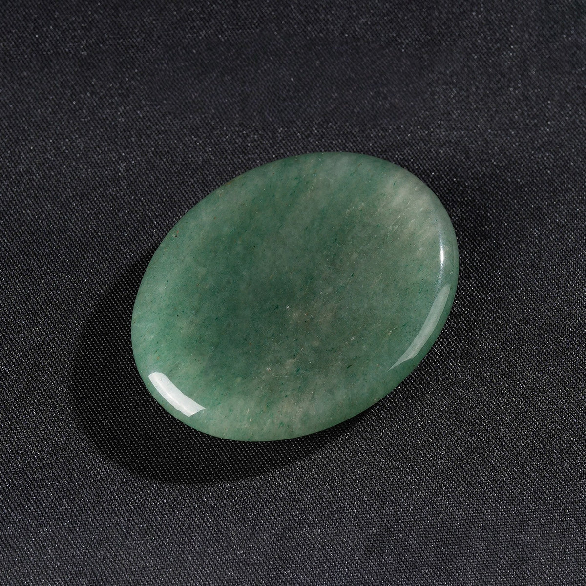 Natural Green Aventurine Concave Thumb Worry Stone
