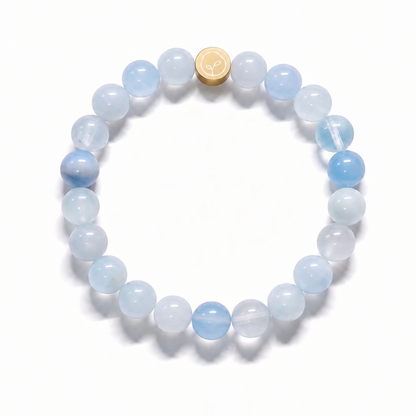 Natural Dreamy Aquamarine Stretch Bracelet