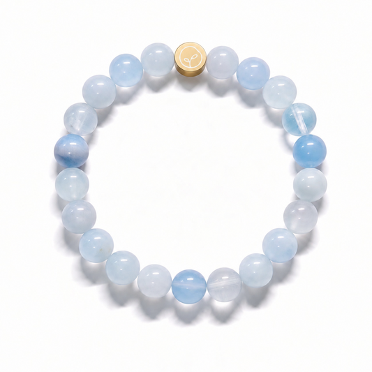 Natural Dreamy Aquamarine Stretch Bracelet