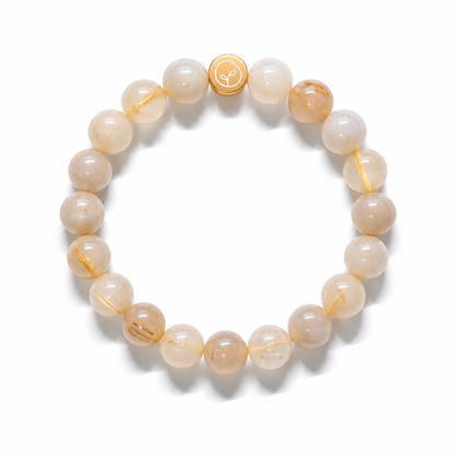 Natural Rutilated Quartz Stretch Bracelet
