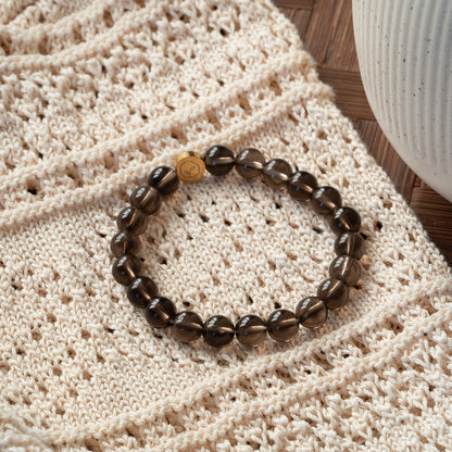 Natural Smoky Quartz Stretch Bracelet