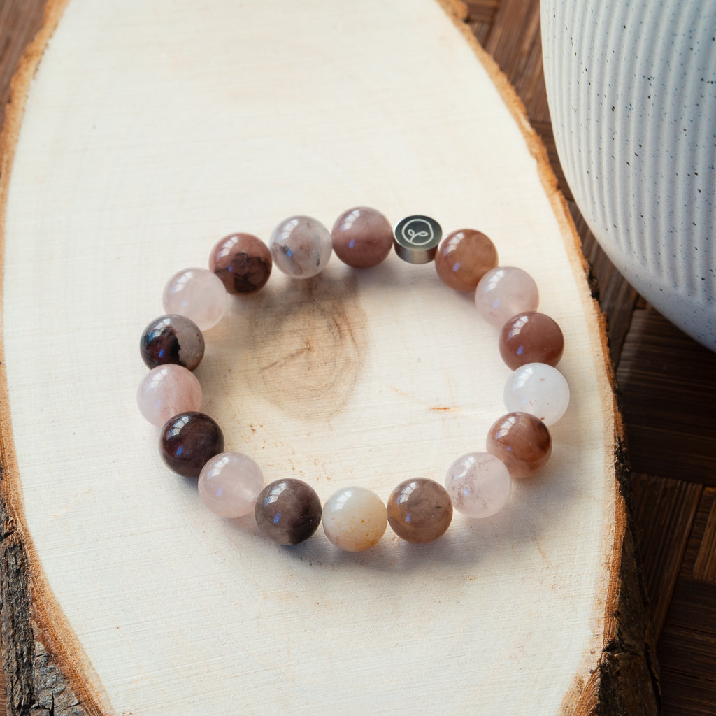 Natural Violet Stone Stretch Bracelet