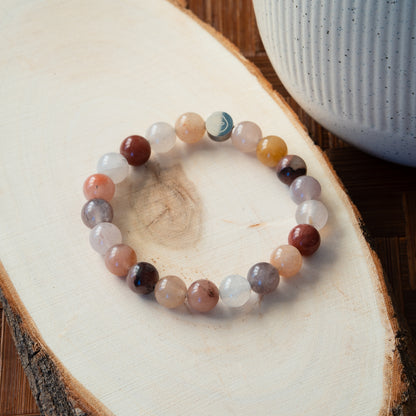 Natural Violet Stone Stretch Bracelet