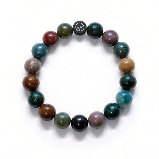 Natural Indian Agate Stretch Bracelet