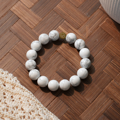 Natural Howlite Stretch Bracelet