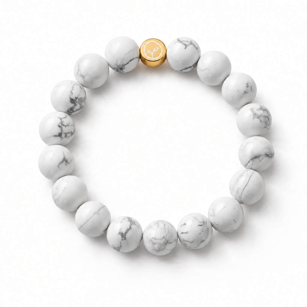 Natural Howlite Stretch Bracelet