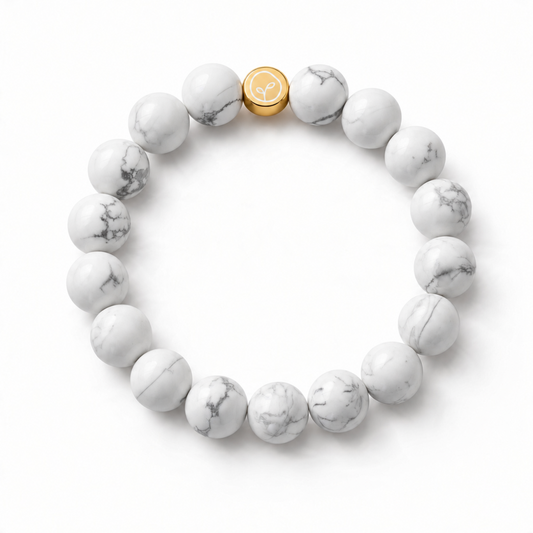 Natural Howlite Stretch Bracelet