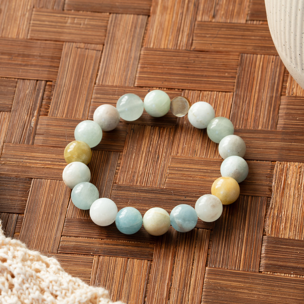 Natural Dreamy Aquamarine Stretch Bracelet