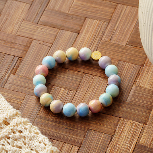 Rainbow Alashan Agate Stretch Bracelet