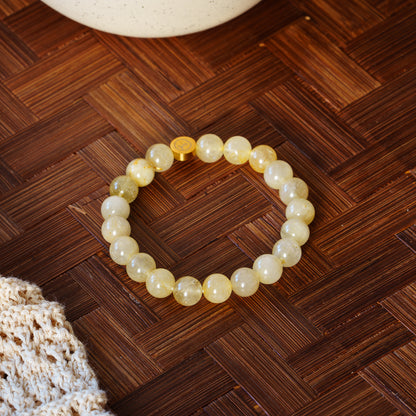 Natural Rutilated Quartz Stretch Bracelet
