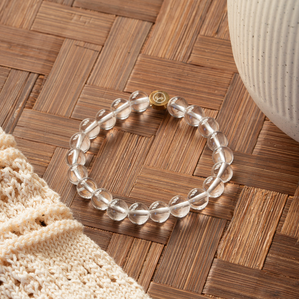 Natural Clear Quartz Stretch Bracelet