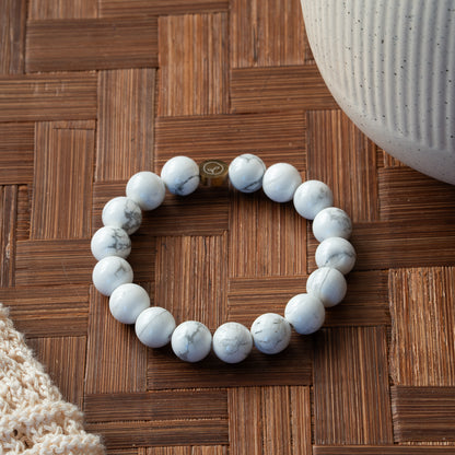 Natural Howlite Stretch Bracelet