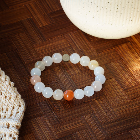 Natural Golden Silk Jade Stretch Bracelet