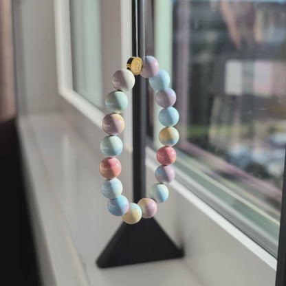 Rainbow Alashan Agate Stretch Bracelet
