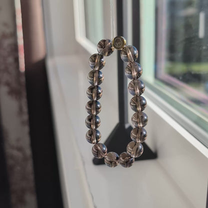 Natural Smoky Quartz Stretch Bracelet