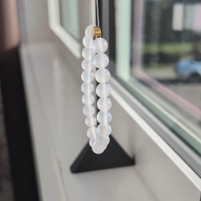 Natural White Agate Stretch Bracelet