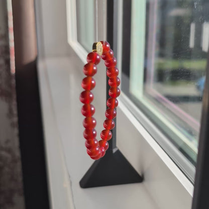 Red Agate Stretch Bracelet