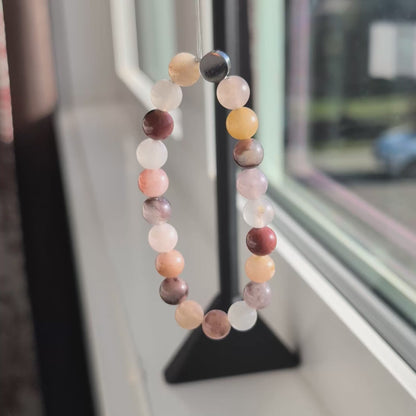 Natural Violet Stone Stretch Bracelet