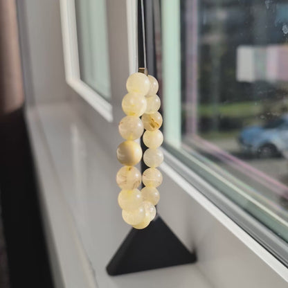 Natural Rutilated Quartz Stretch Bracelet