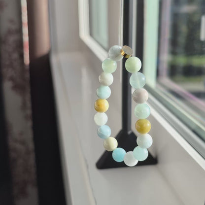 Natural Dreamy Aquamarine Stretch Bracelet